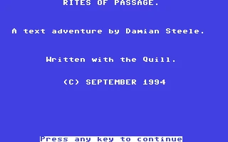 Rites of Passage box art