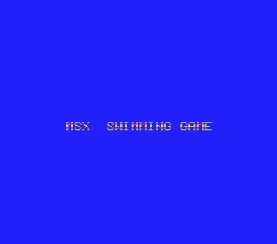 MSX Swimming Game box art