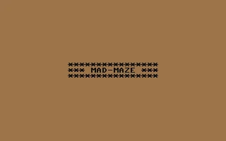 Mad Maze box art