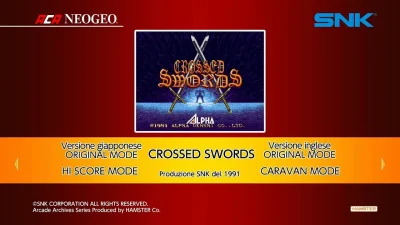 Aca Neogeo Crossed Swords box art