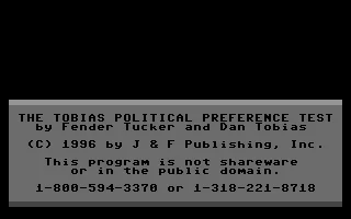 The Tobias Political Preference Test box art