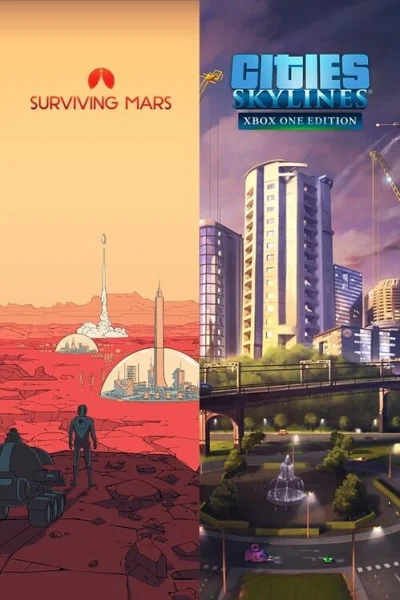 Cities: Skylines + Surviving Mars box art