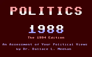 Politics 1988 : The 1994 Edition box art