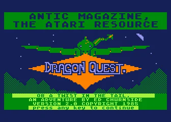 Dragon Quest Or A Twist In The Tail box art