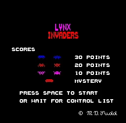 Lynx Invaders box art
