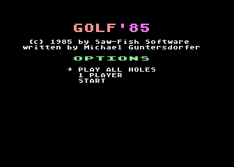 Golf '85 box art