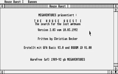 House Quest 1, The - The Search For The Lost Amtmann box art