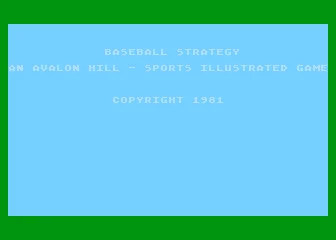 Computer Baseball Strategy box art