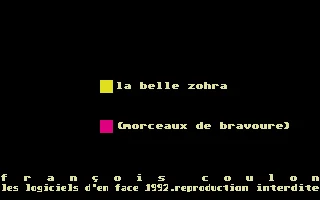 Belle Zohra, La box art