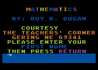 Mathematics box art