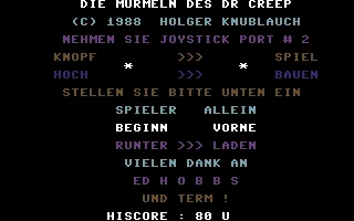 Die Murmeln des Dr. Creep box art