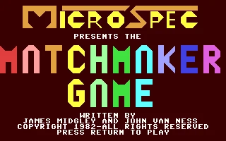Matchmaker Game box art