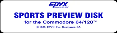 ZZZ(notgame):Epyx Sports Preview Disk box art