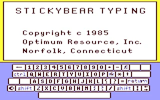 Stickybear Typing box art