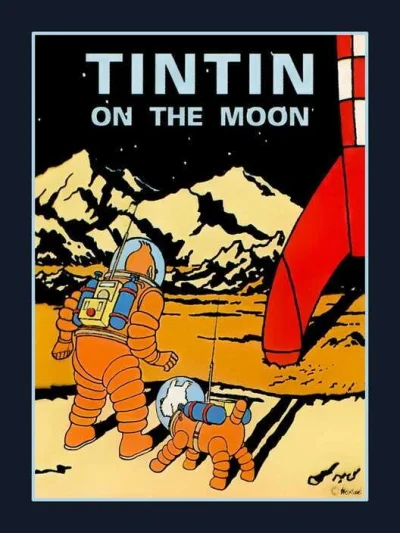 Tintin on the Moon box art