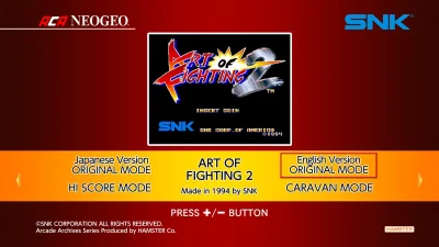 Aca Neogeo Art Of Fighting 2 box art