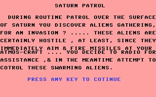 Saturn Patrol box art