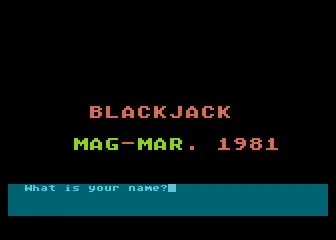 Blackjack box art