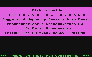 Dick Ironside : Attacco al Bunker box art