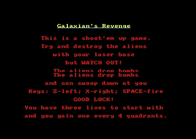 Galaxian's Revenge box art