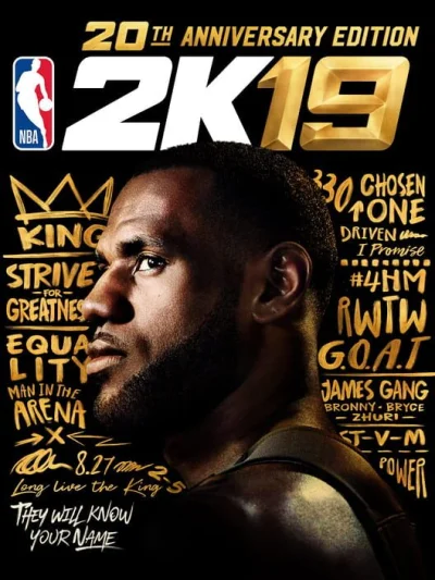 NBA 2K19: 20th Anniversary Edition box art