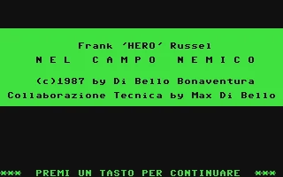 Frank Russel : Nel Campo Nemico box art