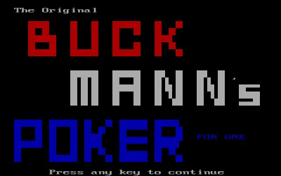 Original Buck Mann's Poker For One, The box art