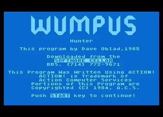 Wumpus Hunter box art