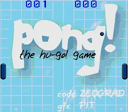 Pong! The Hu-go! Game box art