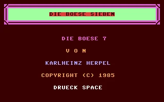 Boese Sieben, Die box art
