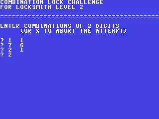 Combination Lock Game box art