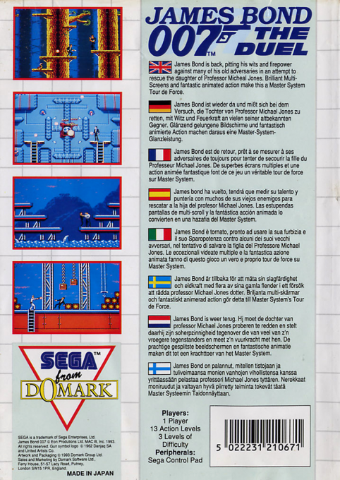 James Bond 007 - The Duel — box-2D-back (EU)
