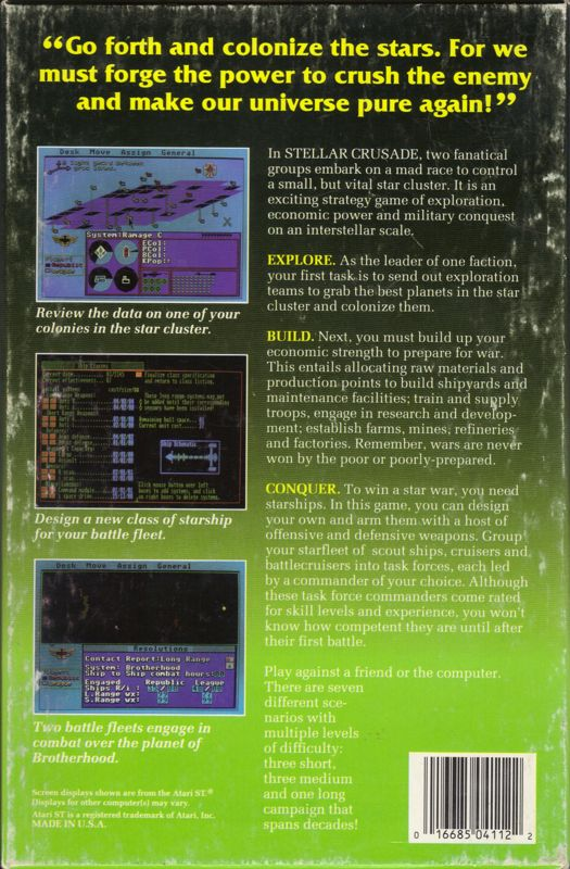 Stellar Crusade — box-2D-back (US)