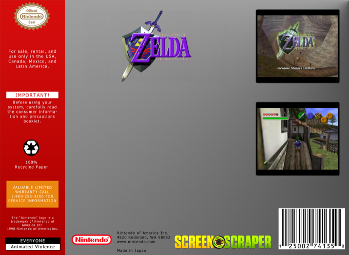 The Legend of Zelda : The Sealed Palace — box-2D-back (SS)