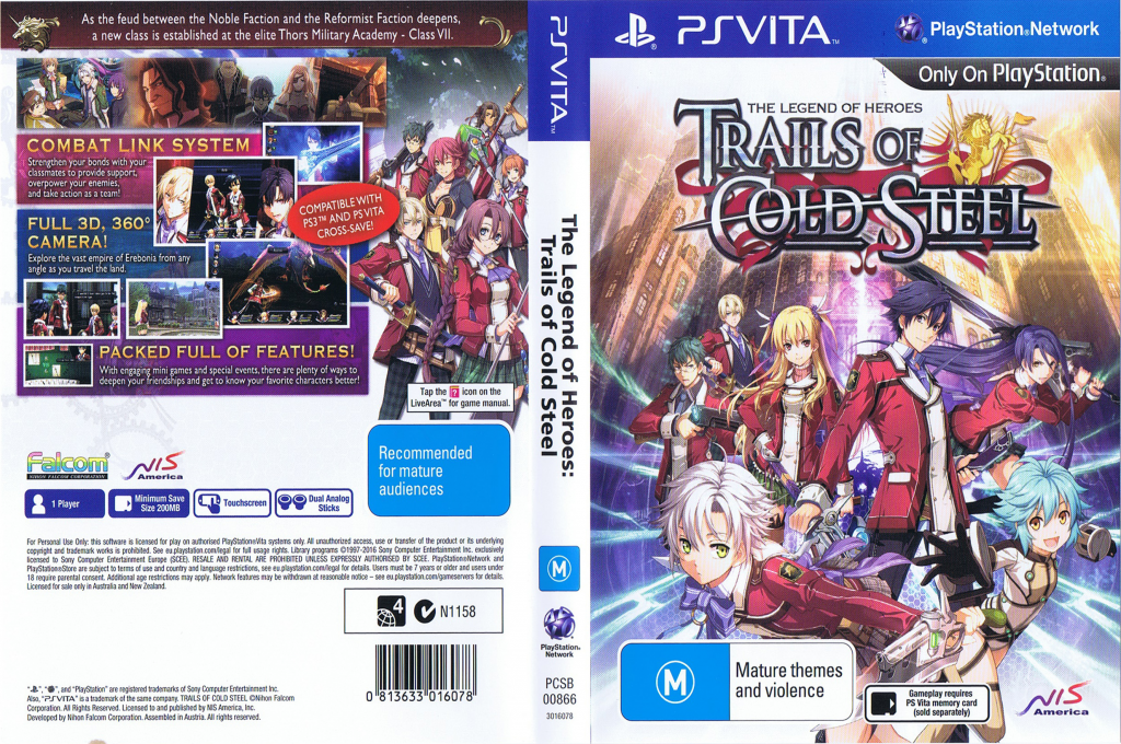 Legend Of Heroes - Trails Of Cold Steel, The — box-texture (EU)