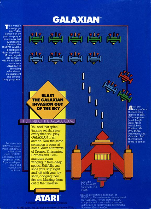 Galaxian — box-2D-back (US)