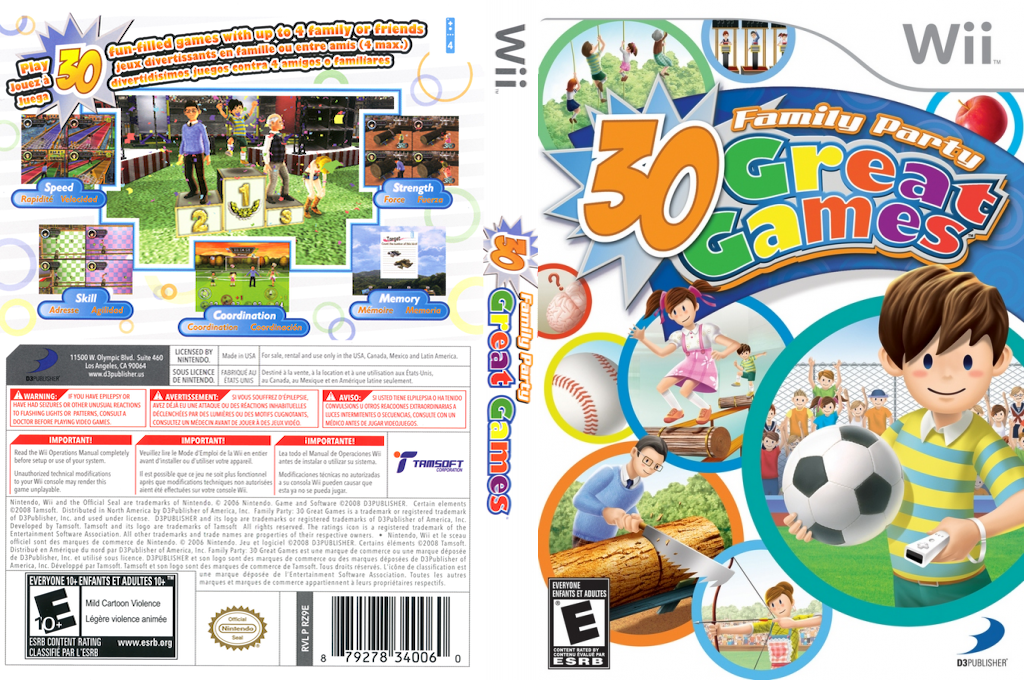 Family Party - 30 Great Games — box-texture (US)