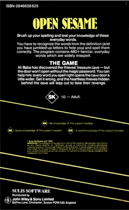 Open Sesame — box-2D-back (EU)