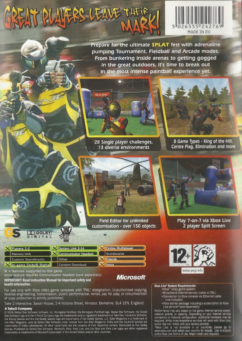 Splat Magazine Renegade Paintball — box-2D-back (EU)