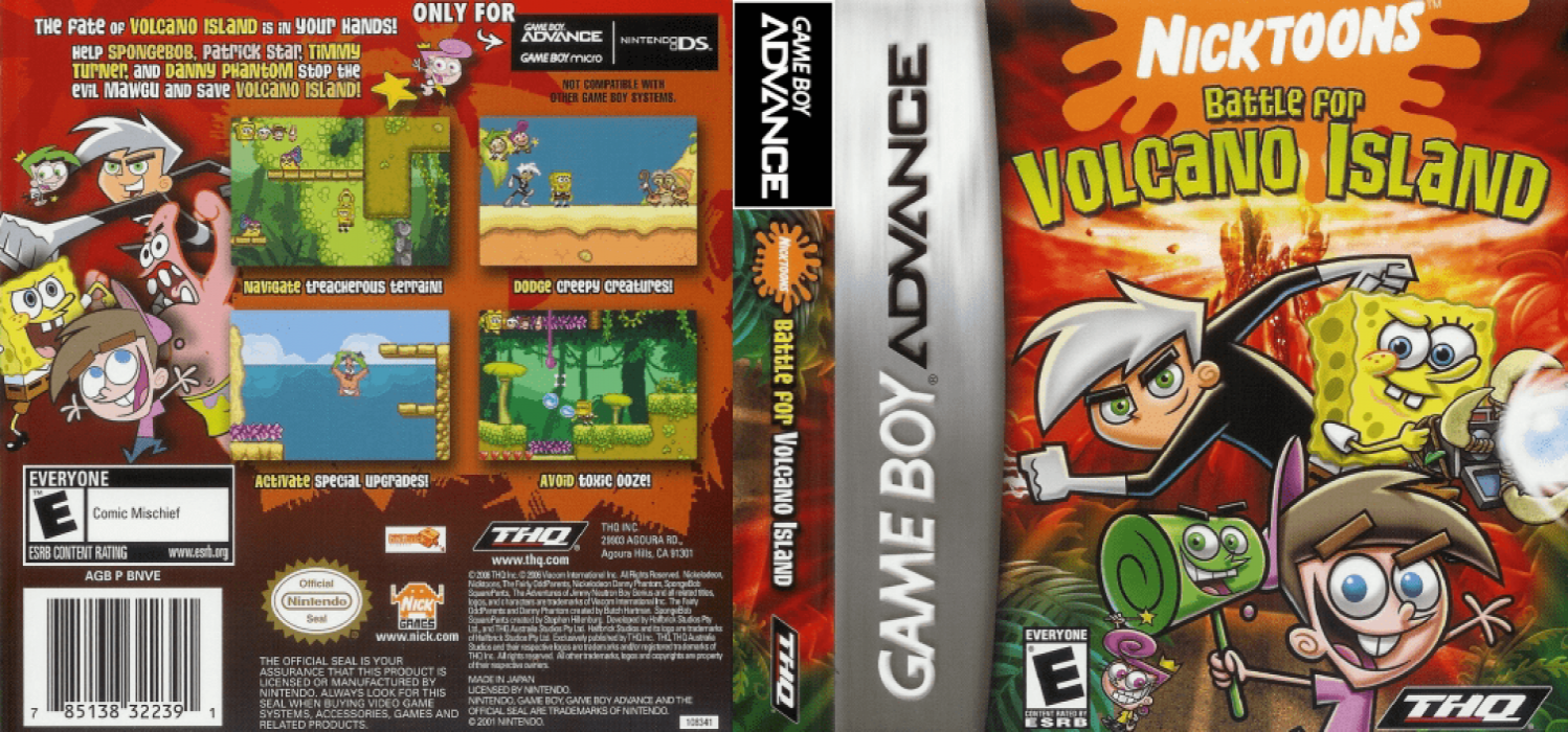 SpongeBob SquarePants and Friends - Battle for Volcano Island — box-texture (US)
