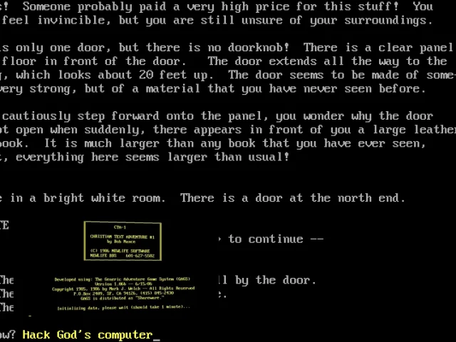 Christian Text Adventure #1 — mixrbv2 (WOR)