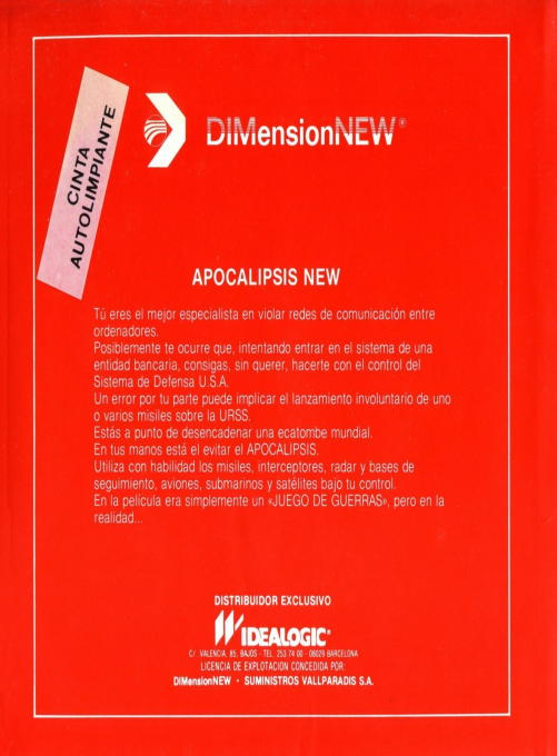 Apocalipsis New — box-2D-back (SP)