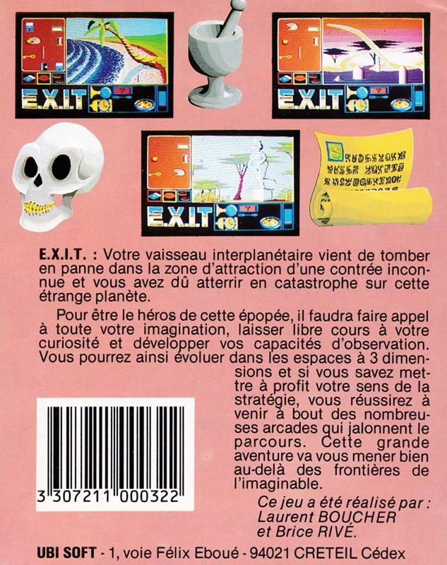 E.X.I.T — box-2D-back (FR)
