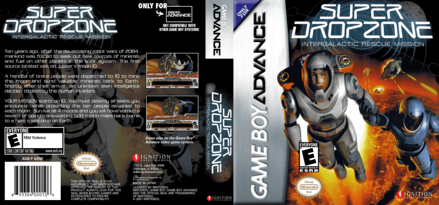 Super Dropzone - Intergalactic Rescue Mission — box-texture (US)
