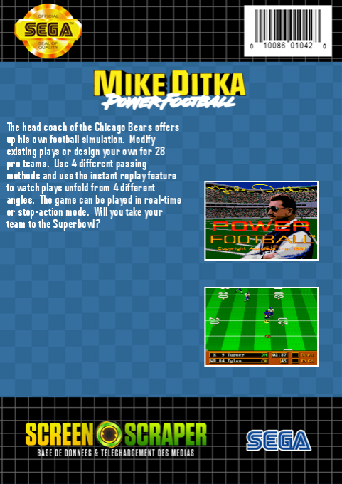 Mike Ditka Power Football — box-2D-back (SS)