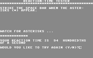 Reaction-time Tester — ss (WOR)