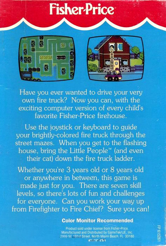 Fisher-price - Firehouse Rescue — box-2D-back (US)