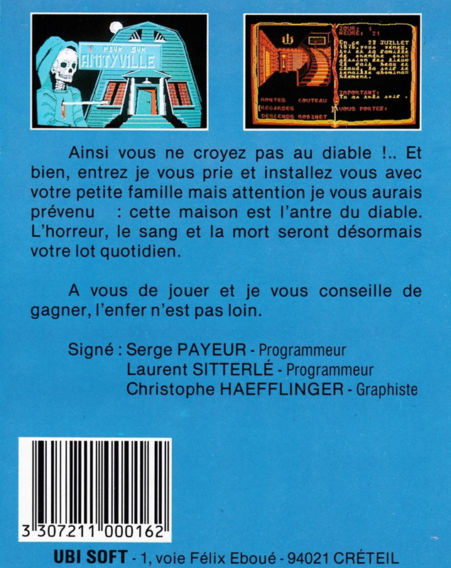 Peur Sur Amityville — box-2D-back (FR)