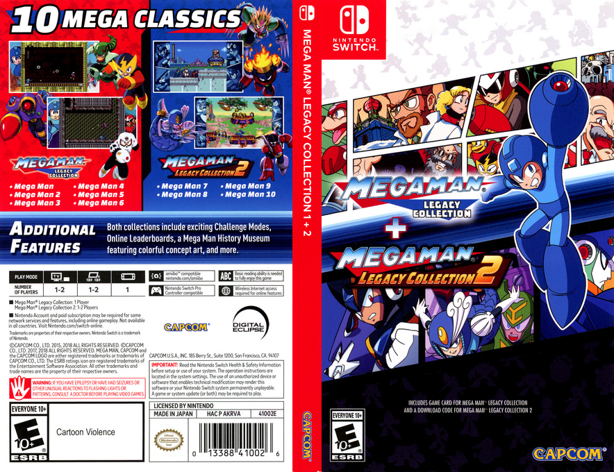 Mega Man Legacy Collection plus Mega Man Legacy Collection 2 — box-texture (US)