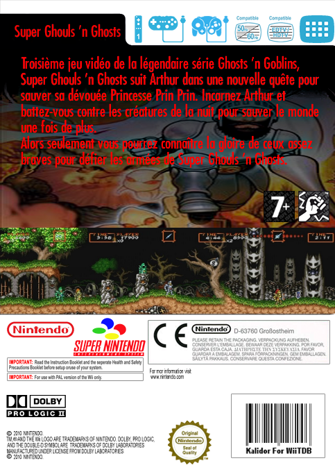 Super Ghouls'n Ghosts — box-2D-back (FR)